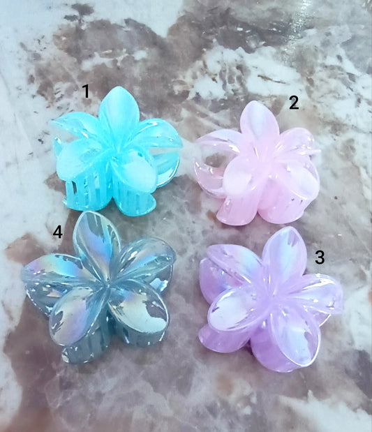 Grosse pince à cheveux fleuries