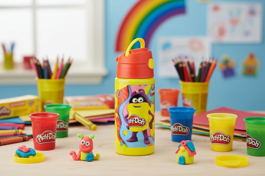 (Précommande) Play-Doh Happy bouteille en aluminium avec crochet 500 ml