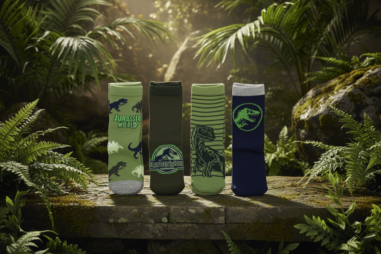 Lot de 4 paires de chaussettes Jurassic World 27/30
