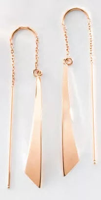 Boucles d'oreilles sabre en or rose Victoria