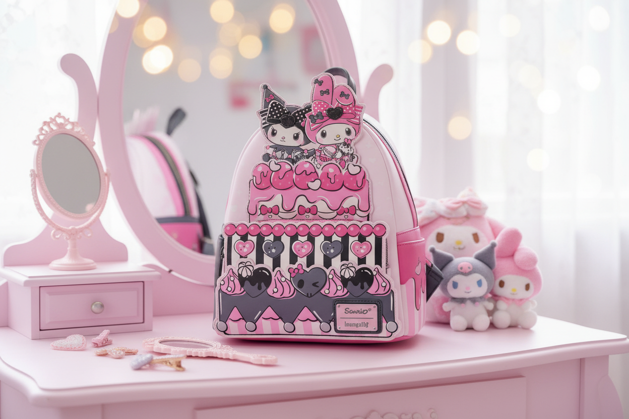 (Précommande) Sac à dos Loungefly My Melody et Kuromi Sanrio 26 cm