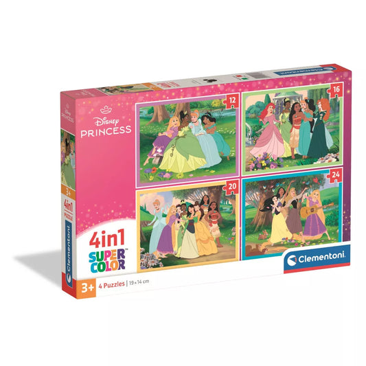 (Précommande) Puzzle 4 en 1 Disney Princesses Clementoni