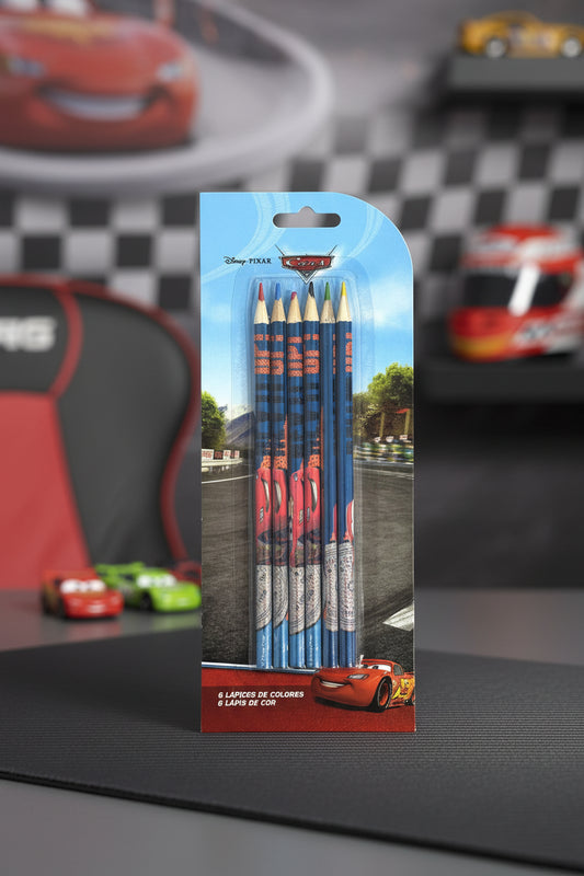 (Précommande) Crayons de couleur Cars, paquet de 6