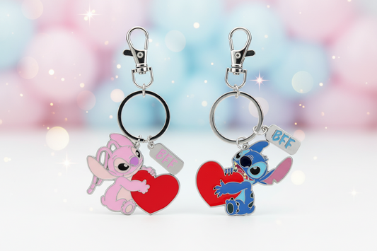 (Précommande) Lot de 2 porte-clés Disney Angel & Stitch