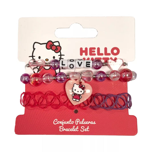 (Précommande) Ensemble de 3 bracelets Hello Kitty Sweet