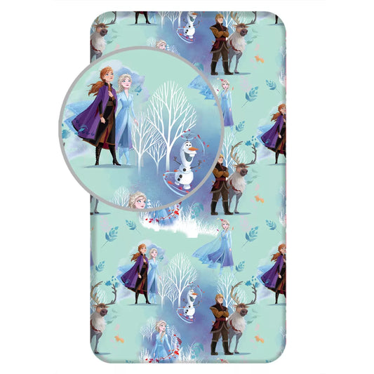 Drap housse 1 personne Reine des neiges
