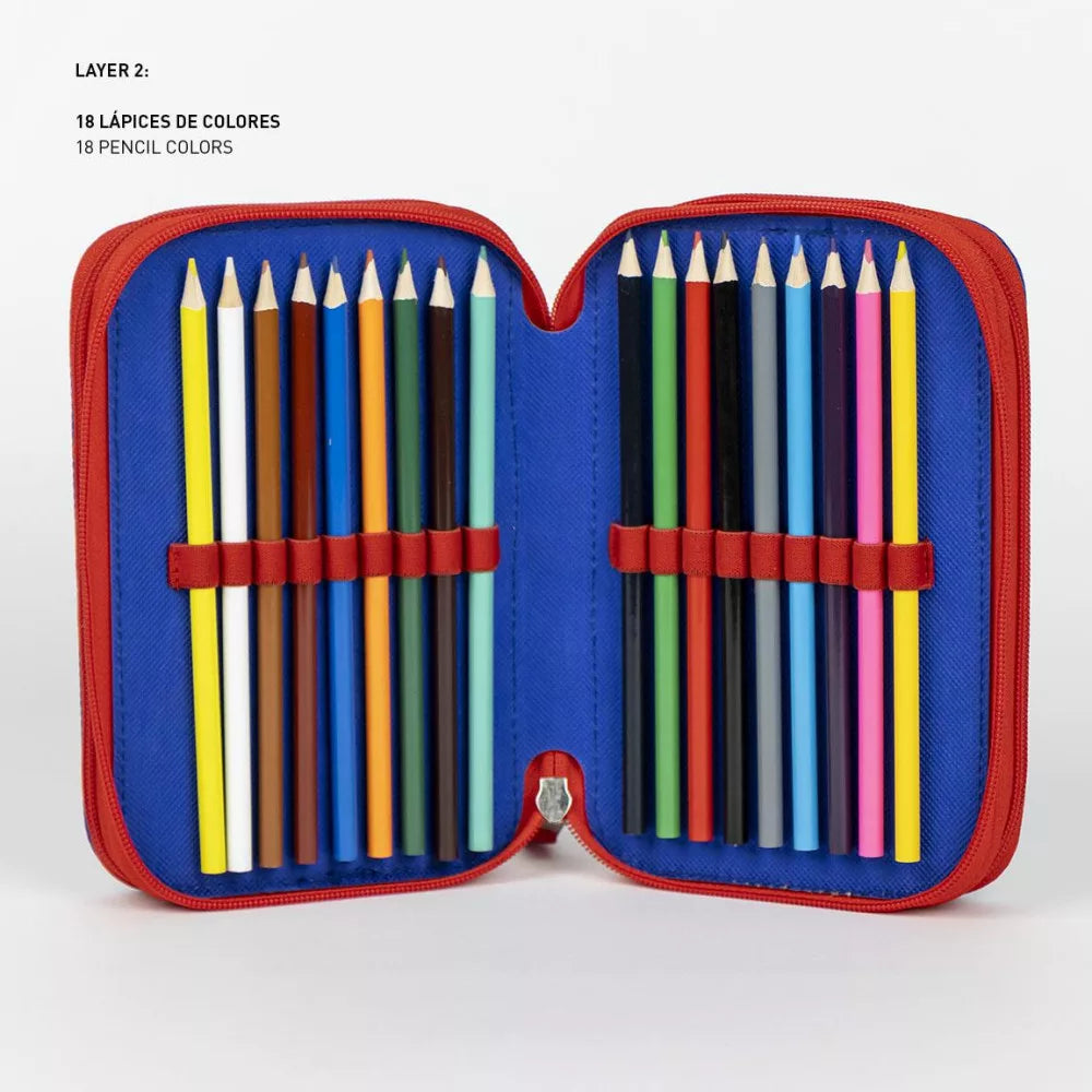 Trousse à crayons remplie Pat Patrouille 3 niveaux