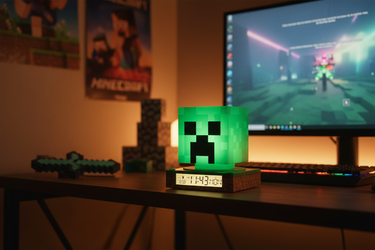 (Précommande) Veilleuse et Réveil 3D Minecraft