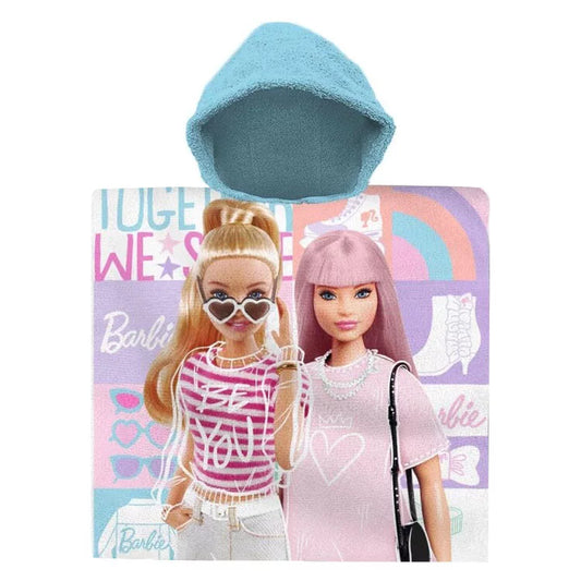 Poncho serviette de plage Barbie