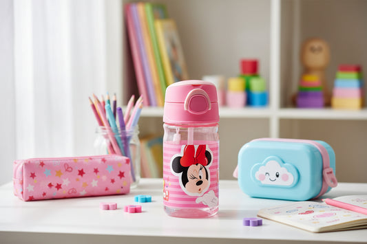 (Précommande) Gourde en plastique avec paille Minnie 350ml