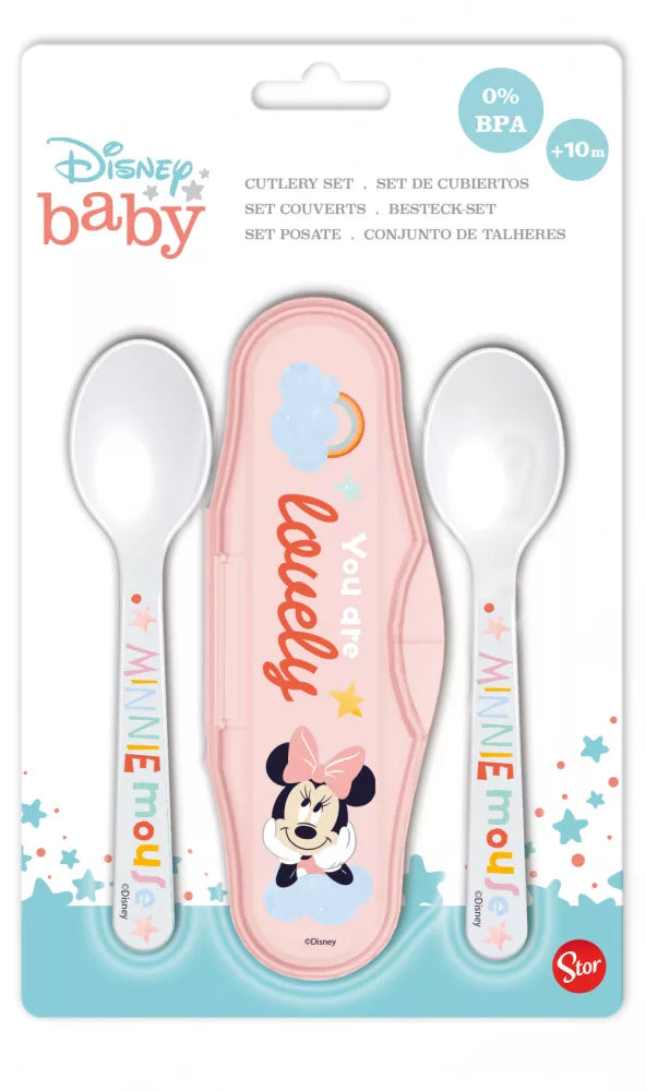 Ensemble de couverts de voyage pour bébé Disney Minnie