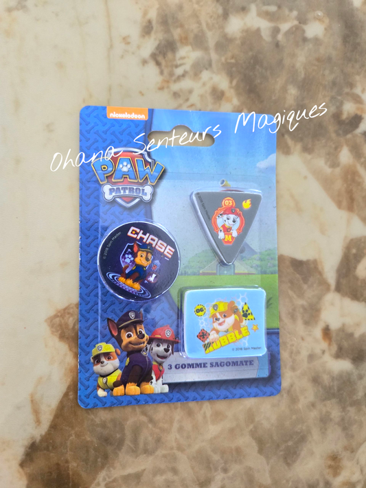 Lot de 3 gommes - Pat patrouille