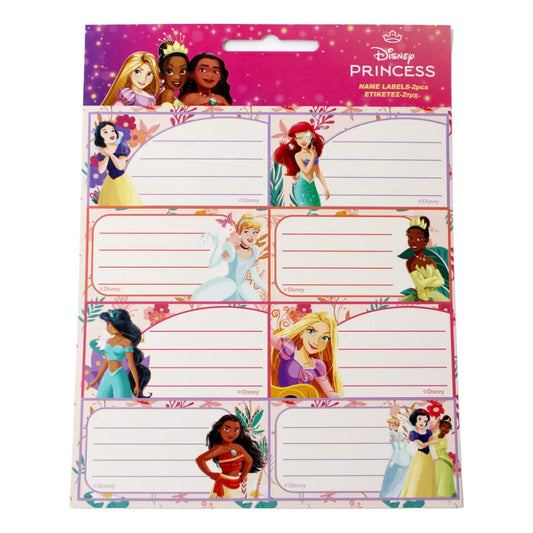 Lot de 16 étiquettes pour cahier - Princesses