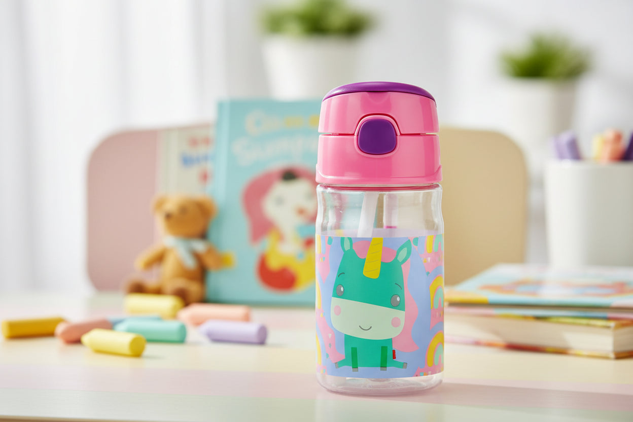 (Précommande) Gourde en plastique avec paille Fisher Price 350ml