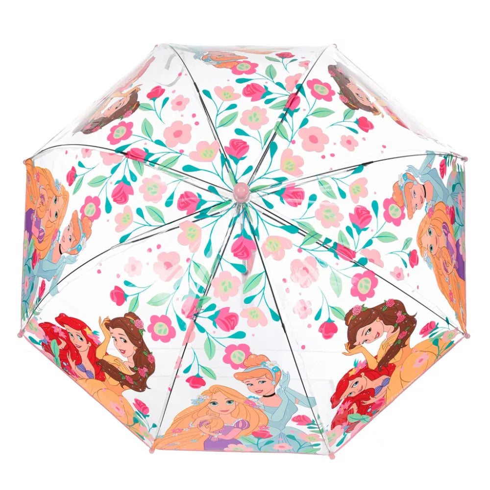 (Précommande) Parapluie transparent pour enfant Princesses Ø72 cm