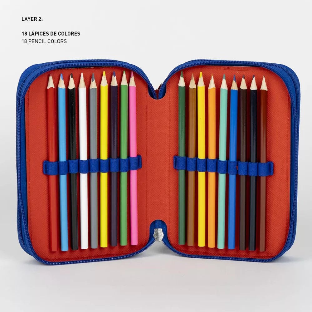 Trousse à crayons remplie Avengers 3 niveaux