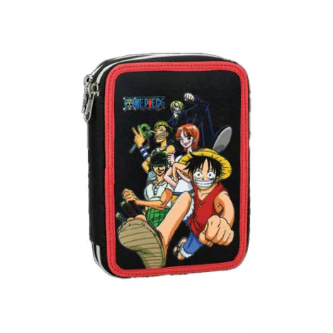 Trousse à crayons à 2 niveaux remplie de One Piece