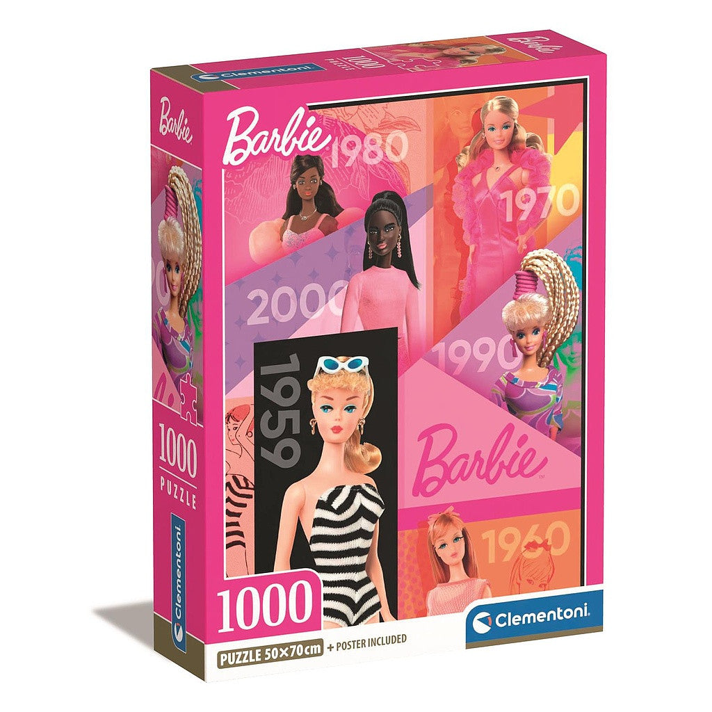 (Précommande) Puzzle compact 1000 pièces + poster inclus Barbie Clementoni