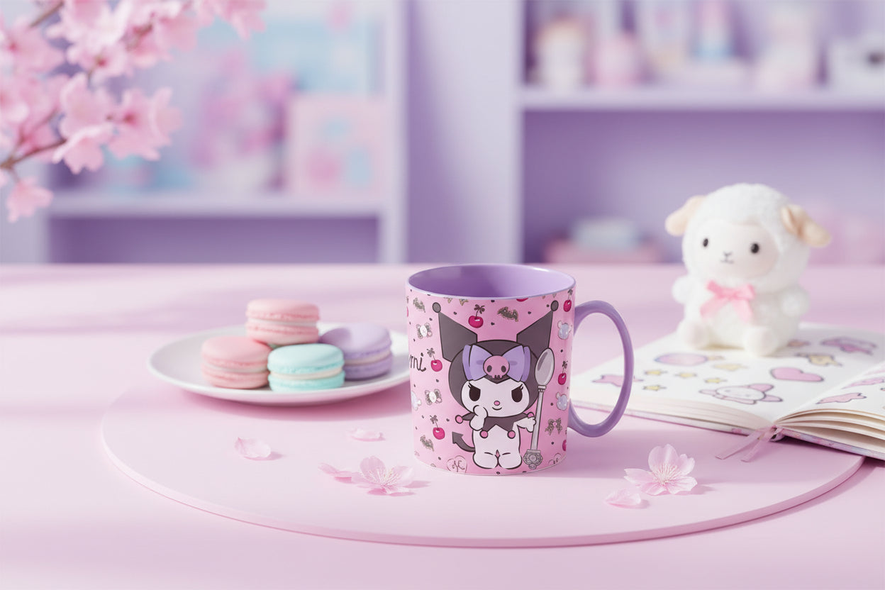 (Précommande) Petite tasse en plastique Hello Kitty Kuromi 390 ml