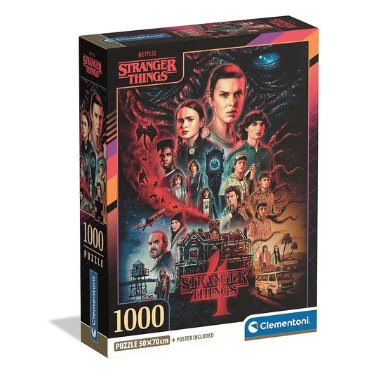 (Précommande) Puzzle compact + poster Clementoni 1000 pièces Stranger Things