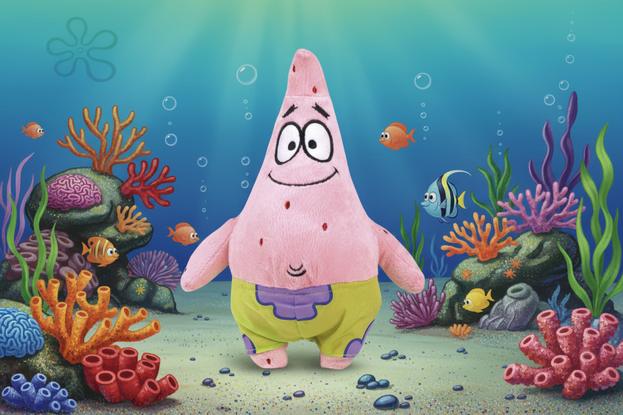 (Précommande) Peluche Patrick Bob l'éponge 36 cm