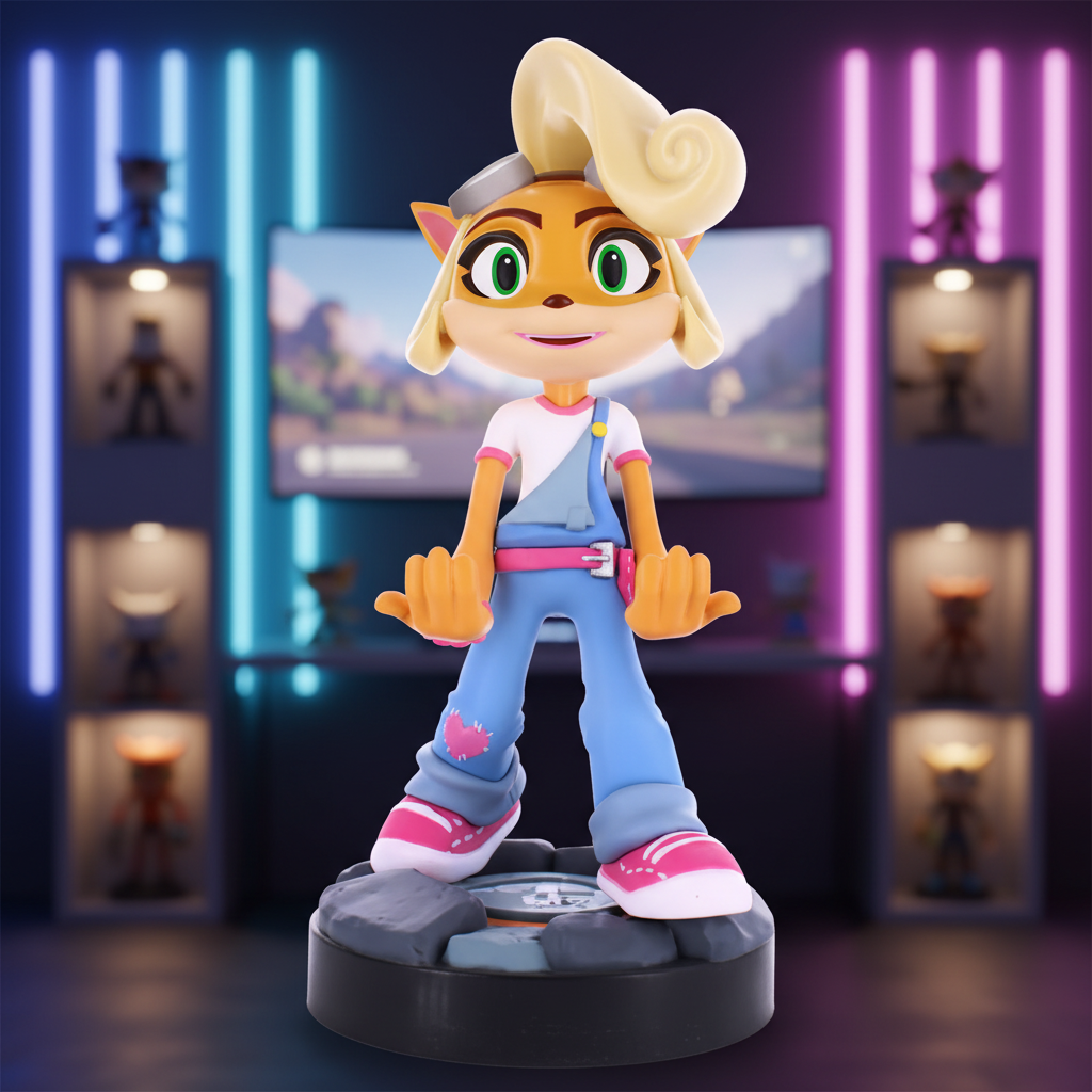 (Précommande) Figurine Cable Guy support Coco Crash Bandicoot 21cm