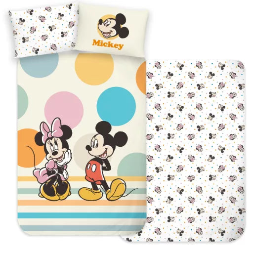 (Précommande) Parure de lit bébé Mickey et Minnie