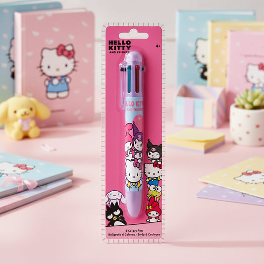 (Précommande) Stylo 6 couleurs Hello Kitty