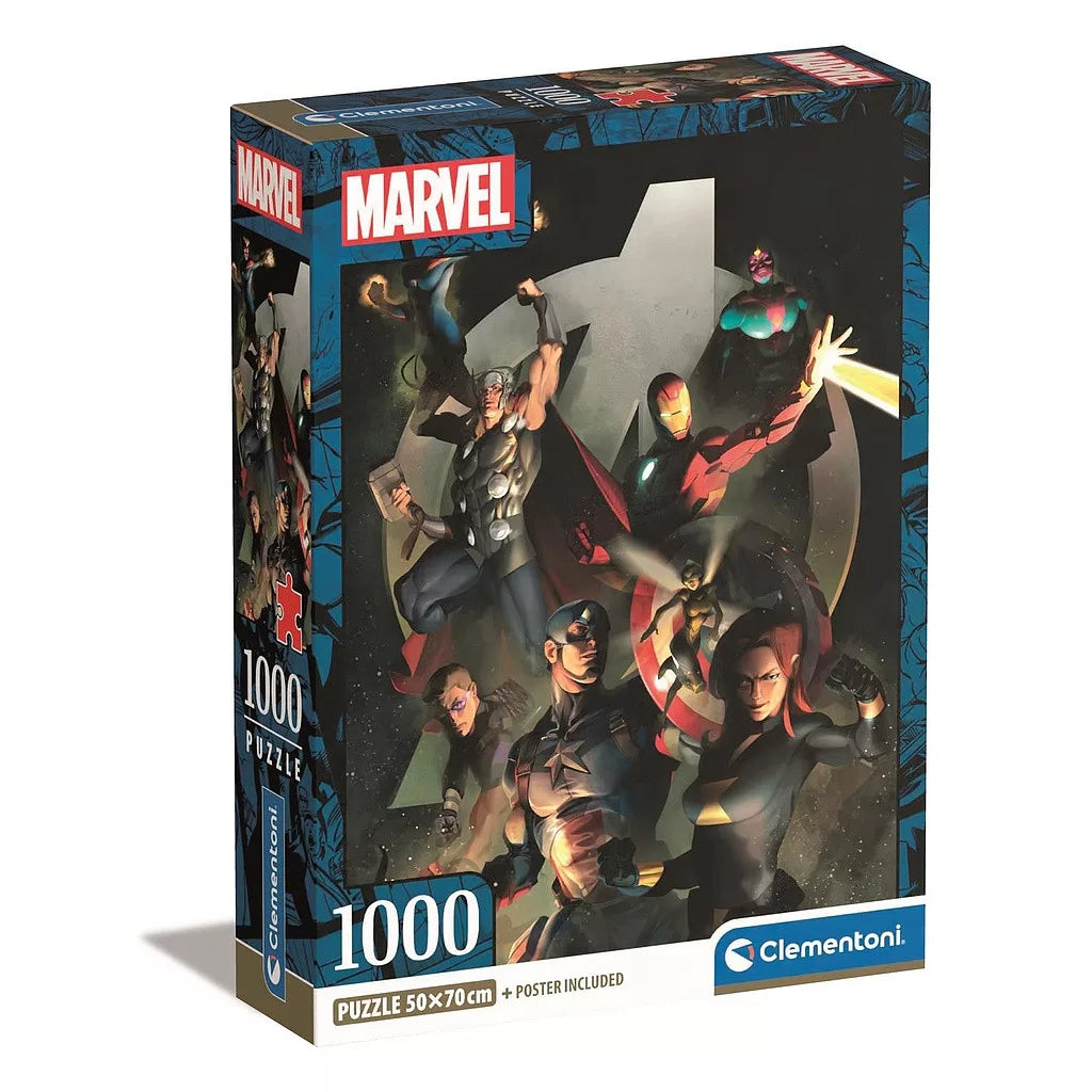 (Précommande) Puzzle compact Avengers 1000 pièces + poster inclus Clementoni