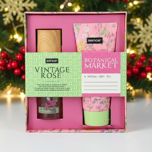Coffret Cadeau 2 Pièces Parfum “Botanical Market – Vintage Rose”