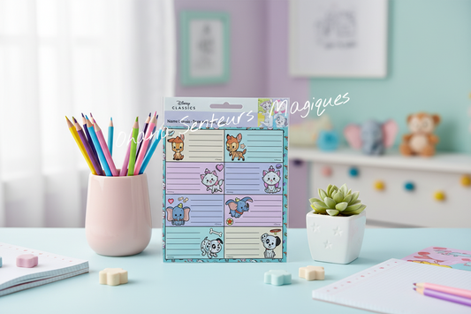 Lot de 16 étiquettes pour cahier - Disney 100