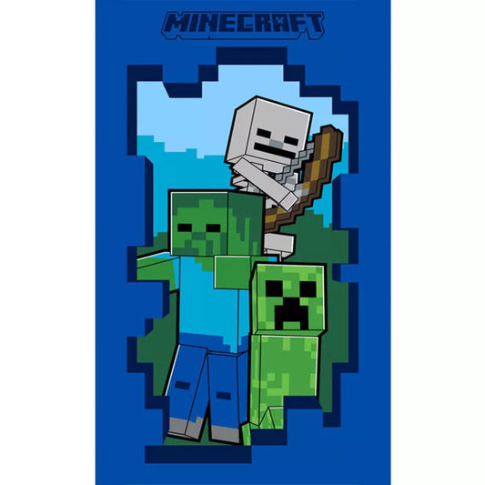 Serviette de toilette 30x50cm Minecraft