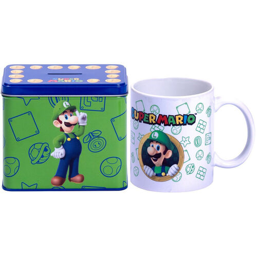 (Précommande) Tirelire + Mug Luigi Super Mario Bros Nintendo