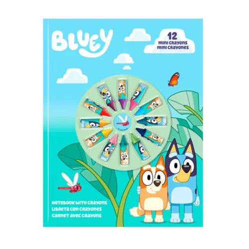Ensemble carnet Bluey + mini crayons