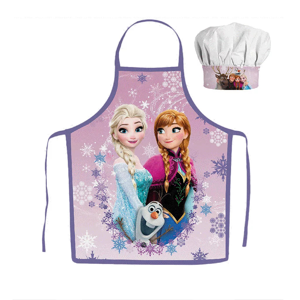 (Précommande)Tablier pour enfant avec toque Reine des neiges