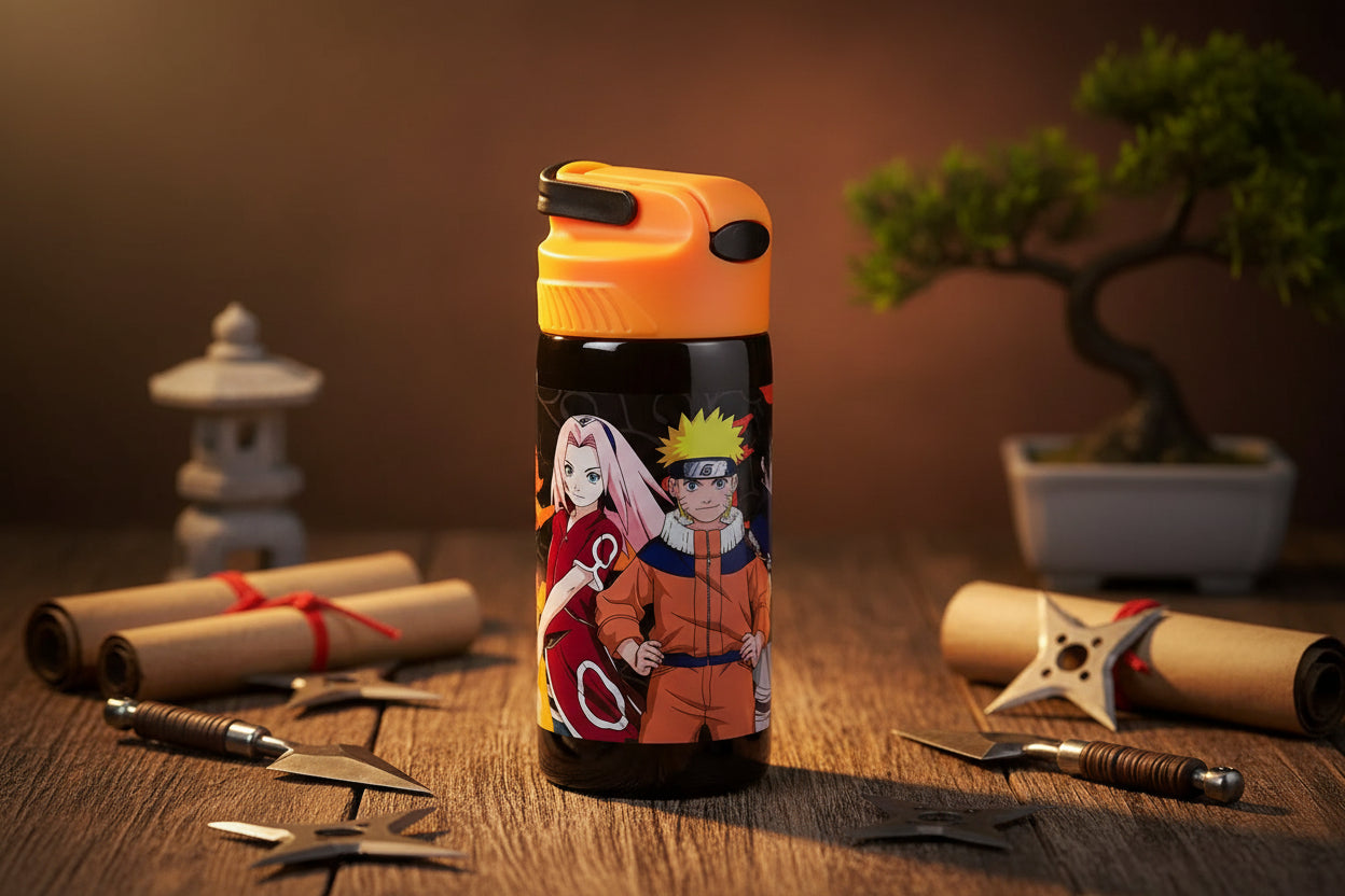 (Précommande) Gourde en aluminium avec paille Naruto 500ml