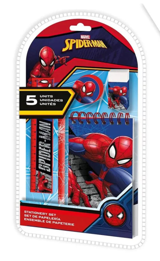 (Précommande) Ensemble de papeterie Spiderman 5 pièces