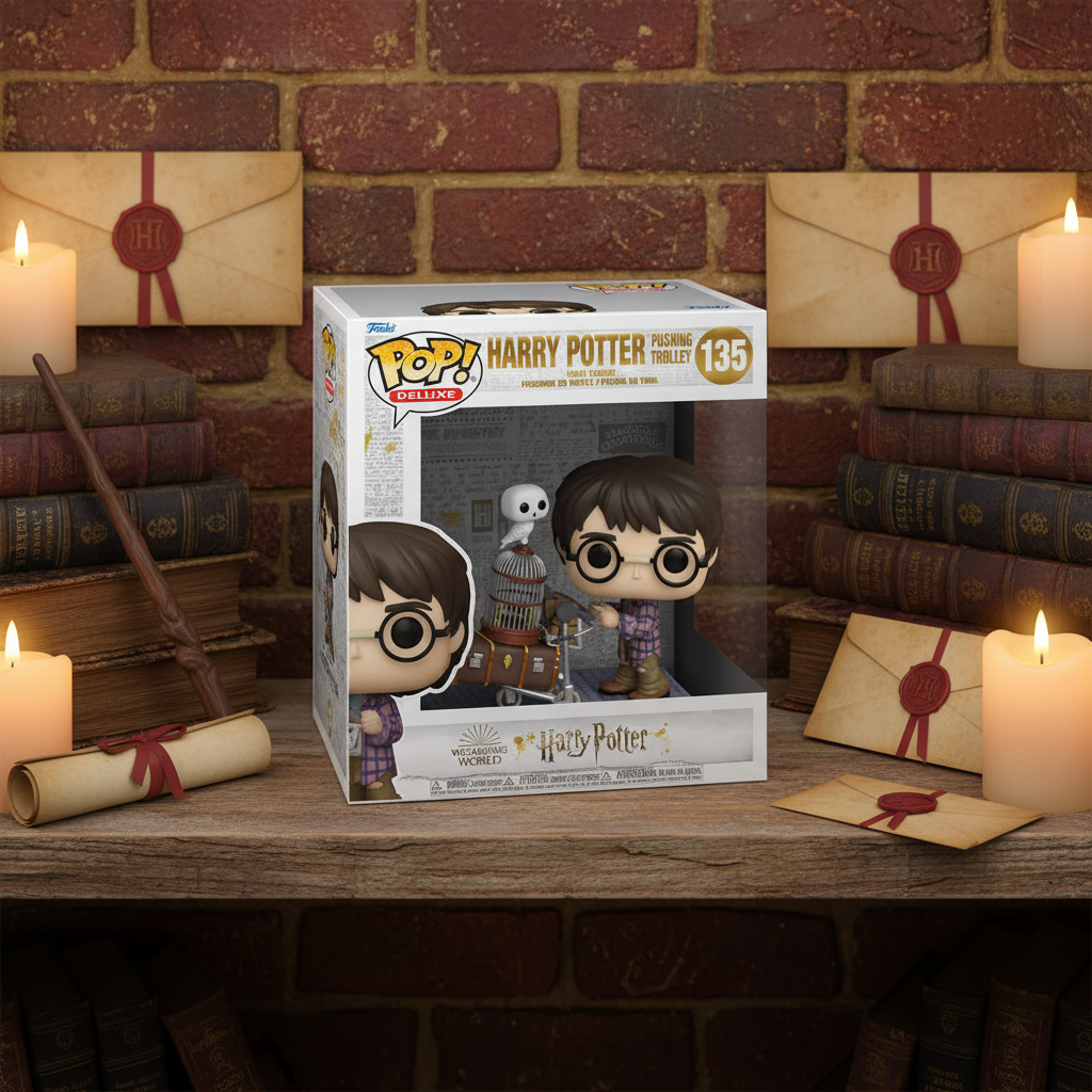 (Précommande) Figurine POP Harry Potter Anniversaire Harry Poussant le Chariot
