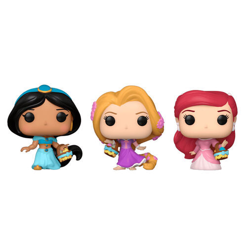 Blister de 3 figurines Carrot Pocket POP Disney Princesses Raiponce Ariel Jasmine Pâques
