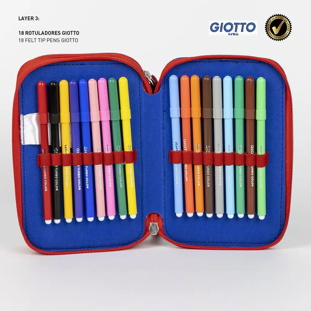 Trousse à crayons remplie Pat Patrouille 3 niveaux