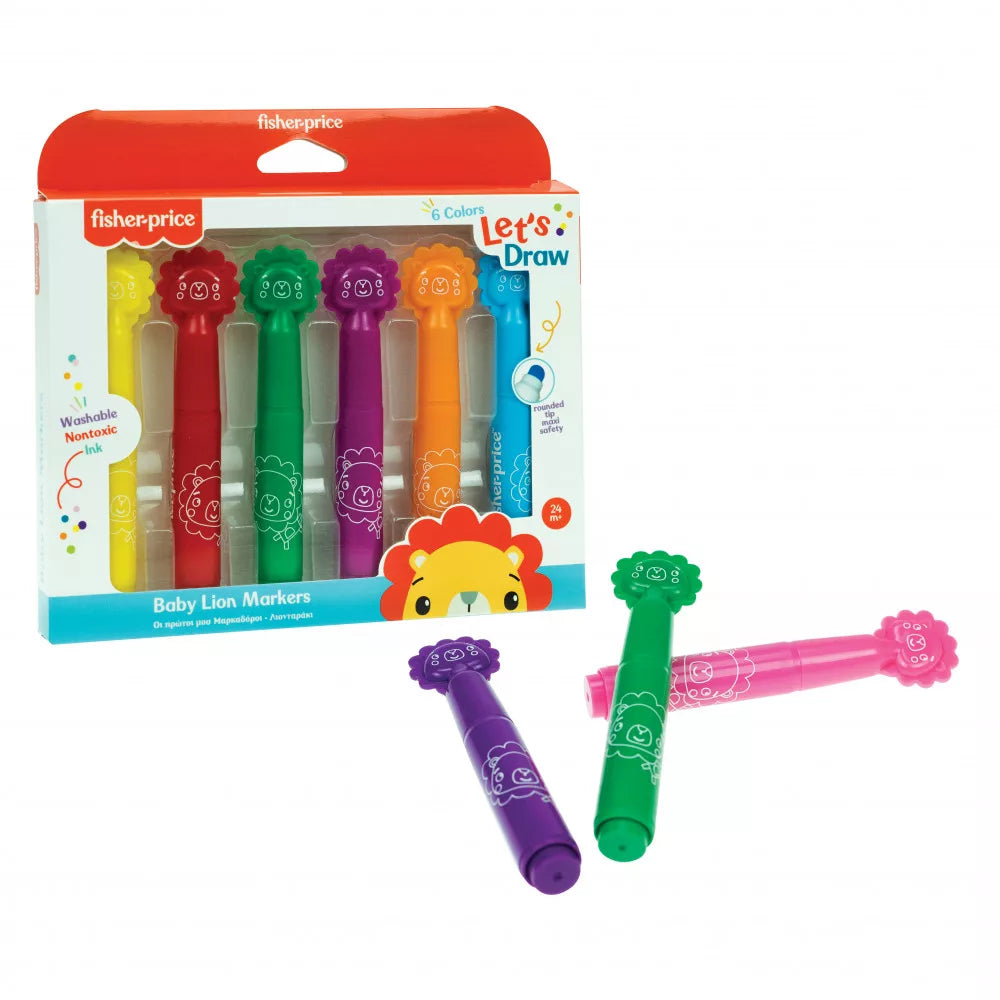 (Précommande) Ensemble de 6 marqueurs lavables de Fisher-Price
