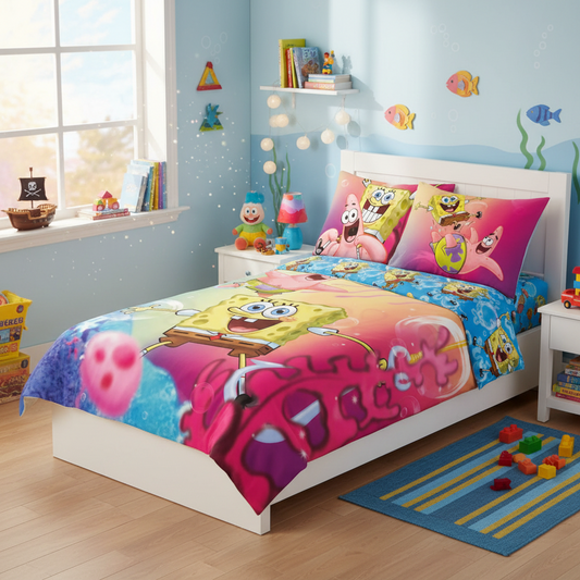 (Précommande) Parure de lit 1 personne Bob L’éponge