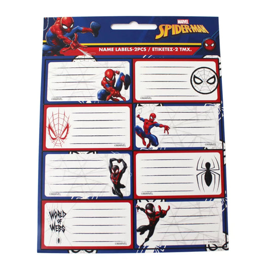 (Précommande) Lot de 16 étiquettes Spiderman