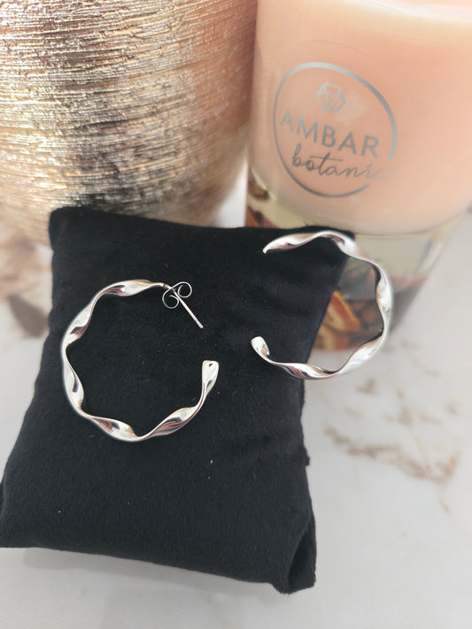 Boucles d'oreilles créoles en argent