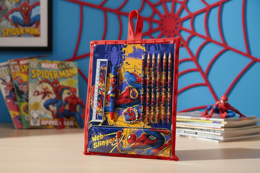(Précommande) Ensemble de papeterie Spiderman avec support