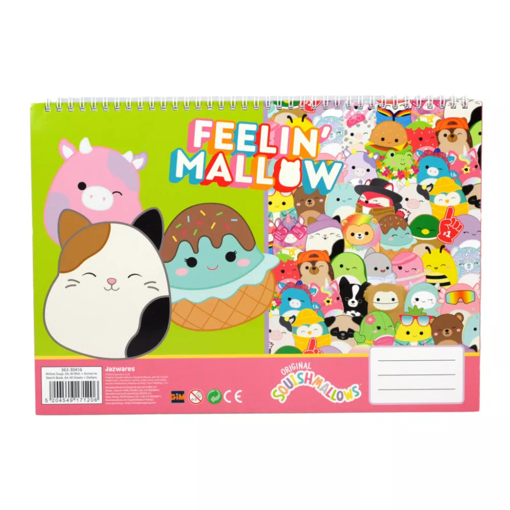 (Précommande) Carnet de croquis à spirale Squishmallows A/4