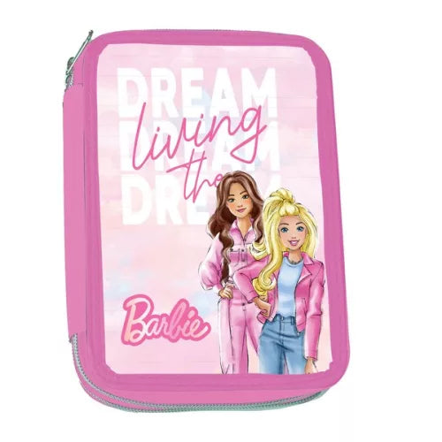 Trousse à crayons remplie Barbie 2 niveaux