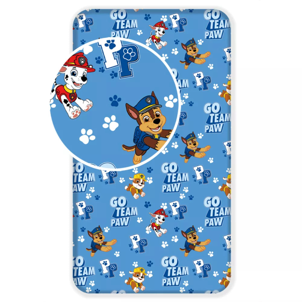 Drap housse 1 personne Pat Patrouille