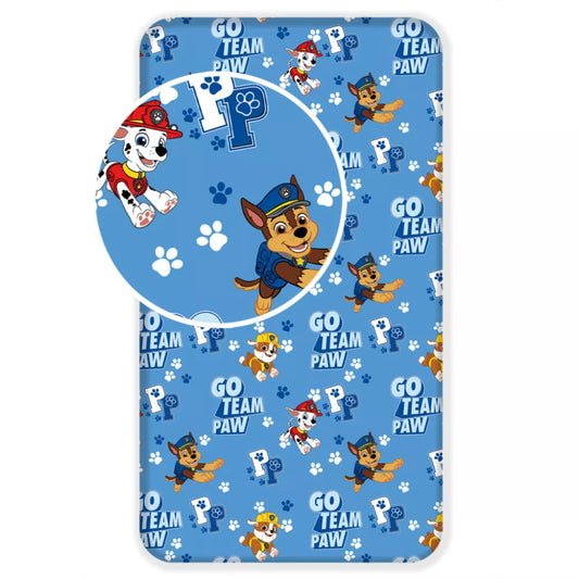 Drap housse 1 personne Pat Patrouille