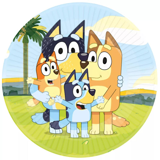 Assiettes en carton Bluey 23cm